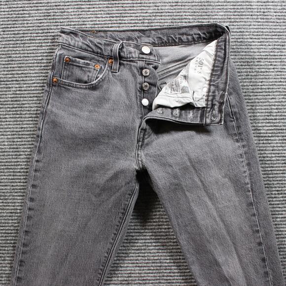 Levi's 501 Jeans Women's 25x28 Gray Skinny Raw Hem - Picture 4 of 9